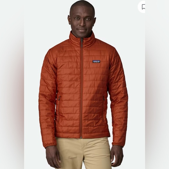 New Patagonia Men’s Nano Puff Lightweight Jacket Size Small Burn Red MSRP $229